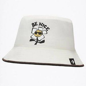 New Converse Be Nice Graphic Bucket Hat Fit Color Off-White One Size